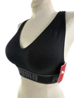 PUMA Sports Bra NEW Padded Seamless Black Women Large Removable Cup Drycell $28