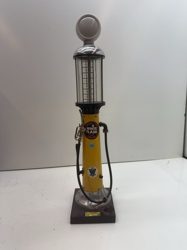 Agway Atlantic White Flash 1920's Model Gasoline Pump 20 1/2" High Near Mint