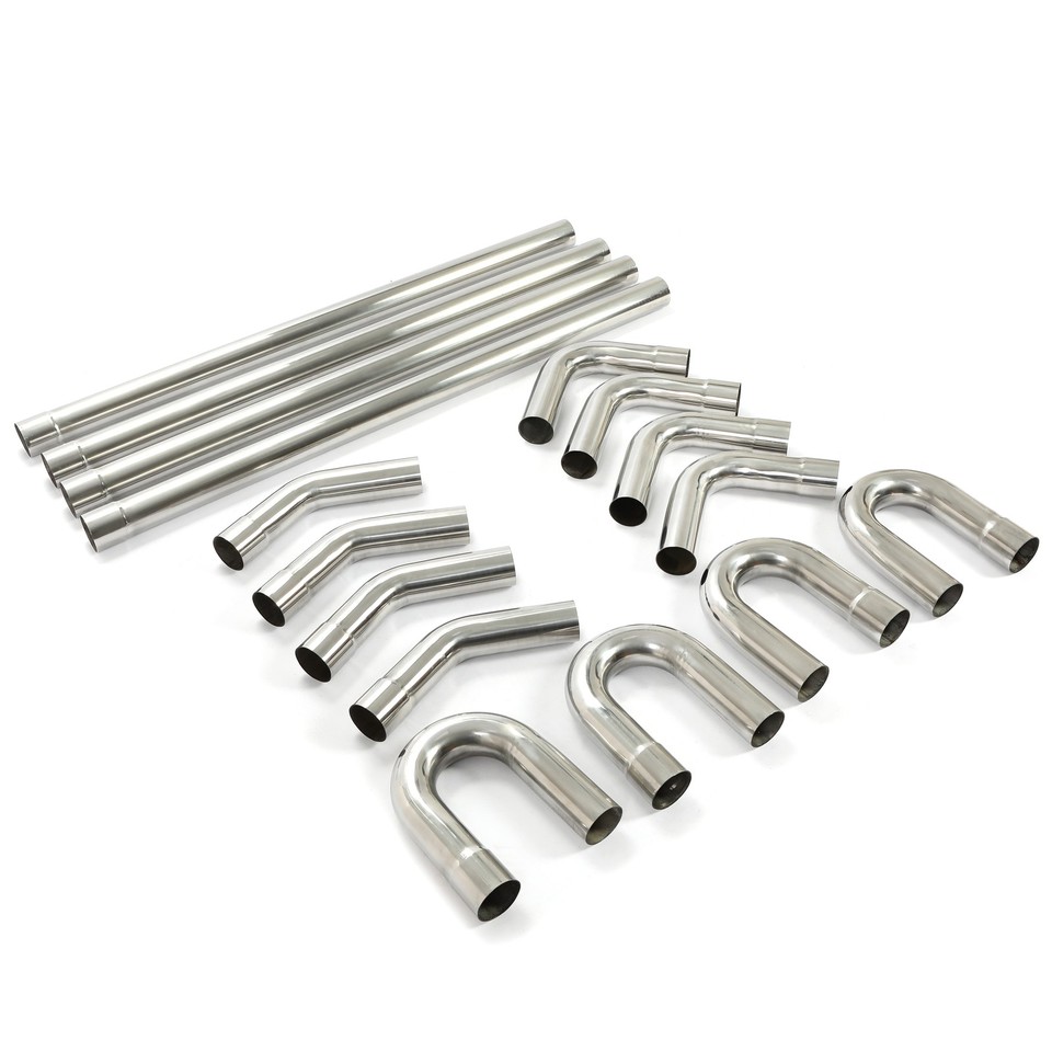 FBM 2.5-Inch Stainless Steel Mandrel U-Bend 180 Degree – Exhaust/Downpipe Tube, 2.5" Inlet/Outlet
