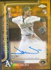 2025 Topps Gilded Jacob Wilson RC Chrome Gold Auto /99 #CGA-JWI Athletics