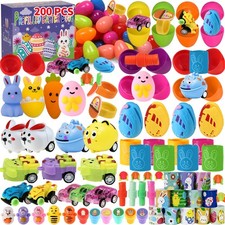 200pcs Bulk Prefilled Easter Eggs with Toys, Filled Easter Eggs for Kids Hunt...