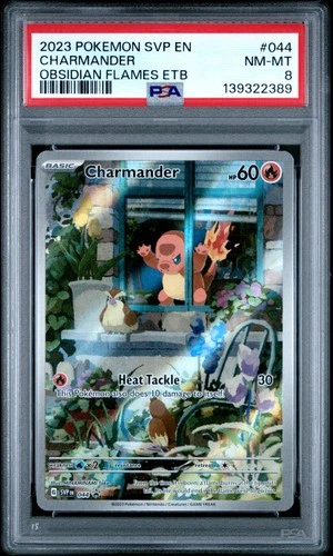 2023 POKEMON SVP EN-SV BLACK STAR PROMO #044 CHARMANDER PSA 8