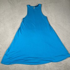 Polo Ralph Lauren Blue Viscose Jersey Sleeveless A-line Dress Women's Size Small