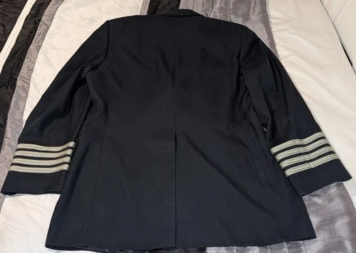 US AIR AIRLINE S PILOT'S VTG ORIGINAL CAPTAINS FULLY LINED CUSTOM JACKET JKT !!! image 13