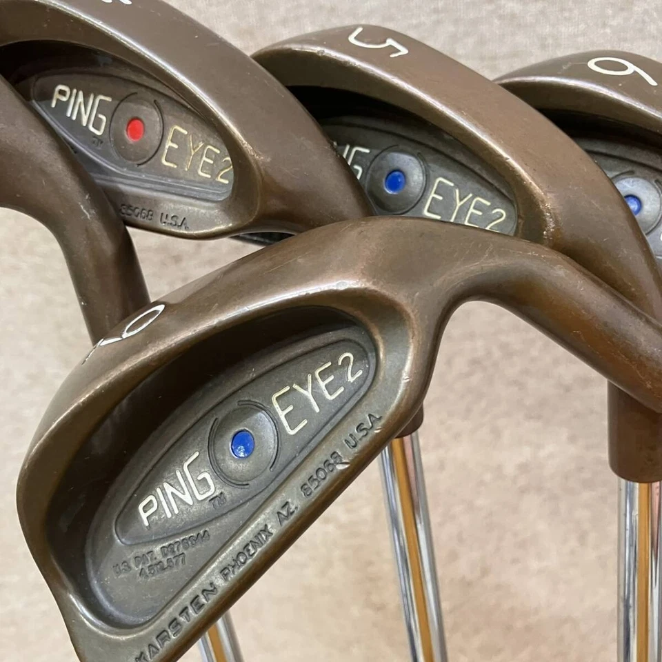 Ping Eye2 Blue Dot Beryllium Copper Iron Set #5-9,W,S (7Clubs) & Red Dot #3,4 - Image 2 of 4