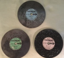 ANTIQUE VINTAGE THORENS 4  1/2” DISKS IN GREAT CONDITION FOR SAME BRAND PLAYER