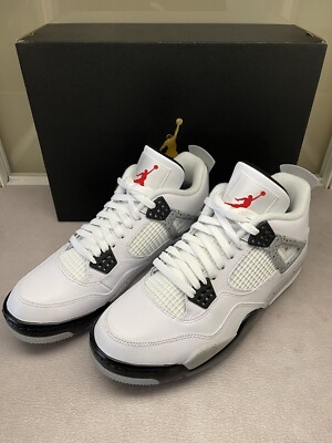 Jordan 4 Retro Golf White Cement M 9 W 10.5. Style CU9981-100 | eBay