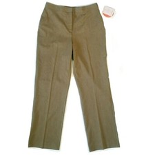 Liz Claiborne Women's Anissa Flat Front Pant Brown Size: 10 New with Tags