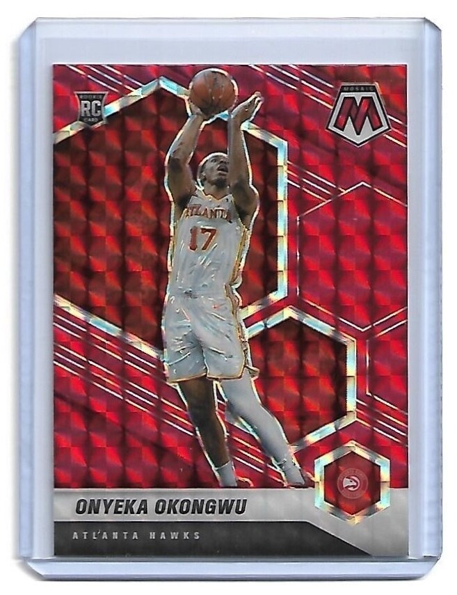 Onyeka Okongwu  RC ▪ 2020-21 Mosaic  Hobby RED Prizm #225   Rookie  Hawks