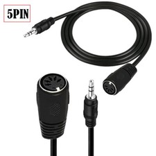 5Pin DIN Female to 3.5mm Male AUX 3.5 Headphone Stereo Jack Adapter 5P Cable