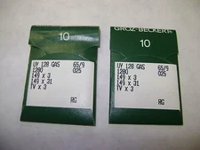 50 SIZE 65/9 GROZ-BECKERT UY128 GAS 1280 149X3 TVX3 SEWING MACHINE NEEDLES A24