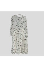 A New Day Tiered Maxi Dress Women s Small Multicolor Floral Long Sleeve Pullover