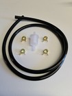 Universal scooter motorcycle 6mm fuel filter and hose  with clips clear filter 