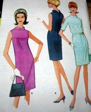  LOVELY VTG 1960s DRESS McCALLS Sewing Pattern 12/34