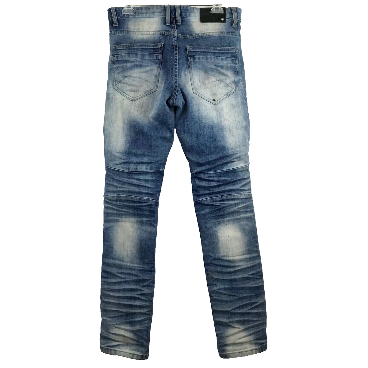 SMORK RIZEスキニーデニム32 SMOKE RISE Biker Jeans Mens 32 x 32 Hand Crafted Finished