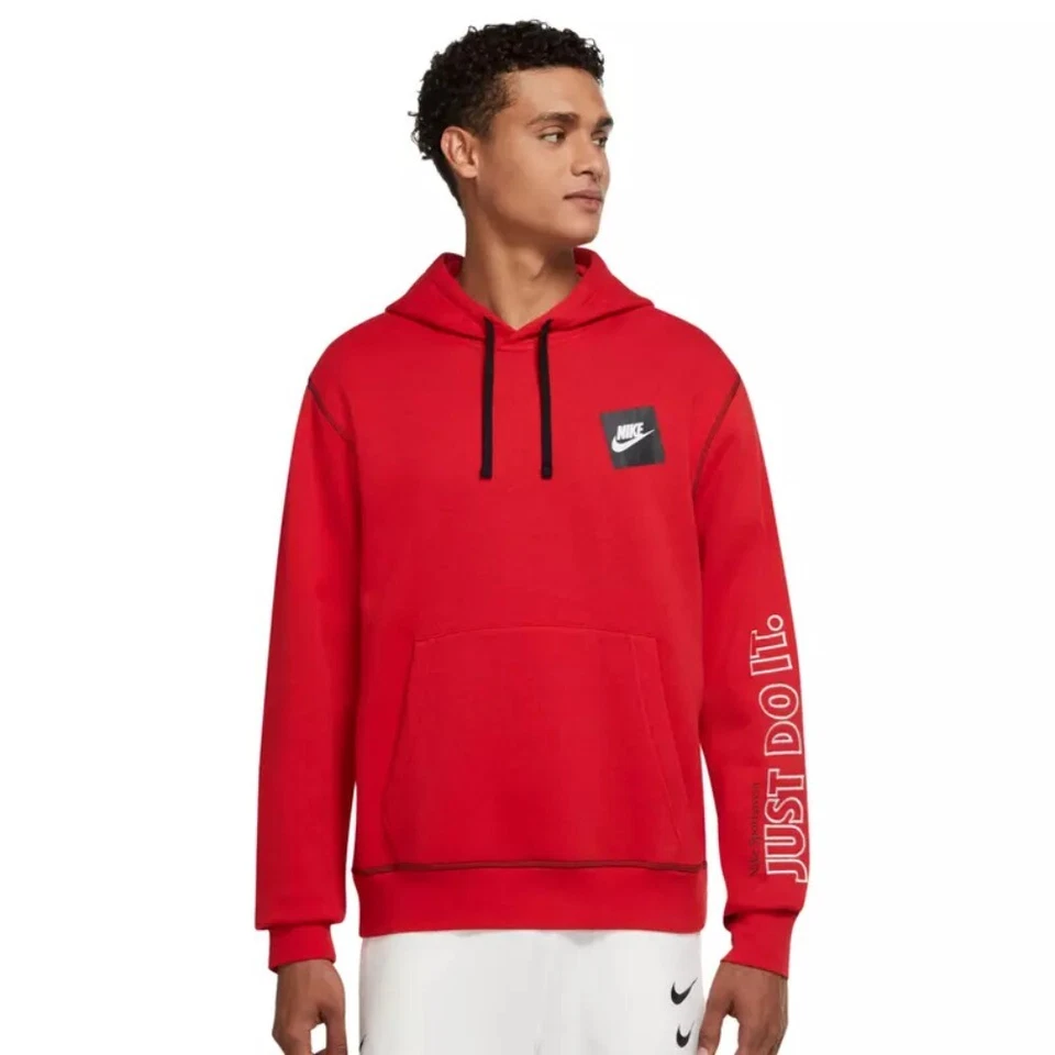Nike Men's Hoodie NSW Athletic Pullover Just Do It Sportwear Hooded Sweatshirt