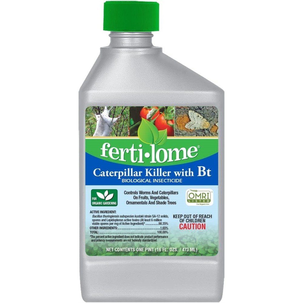Fertilome Bt Caterpillar Killer Biological Insecticide OMRI Listed 16oz