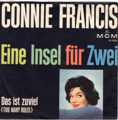 Connie Francis - Eine Insel Für Zwei / Das Ist Zuviel 7'' German 45 w/PS