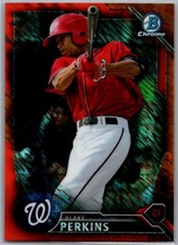 2016 Bowman Chrome Prospects Orange Shimmer Refractor Blake Perkins #BCP228