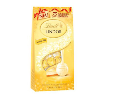 Lindt Lindor Cheesecake Kugel Beutel (75 Jahre Jubiläums-Edition), 137g