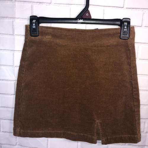 NWOT forever 21 Brown Corduroy Mini Skirt women XS - Picture 3 of 6