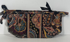VERA BRADLEY QUILT MAKEUP Hygiene BAG Kensington BROWN FLORAL PAISLEY