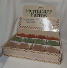24 Hermitage Farms Floating MAPLE LEAF CANDLES,  Fall,  LUMI-LITE, Display box