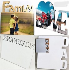 Gift Custom Photo Frame Personalized Picture Wood RIP Mom Dad Family Grandkids