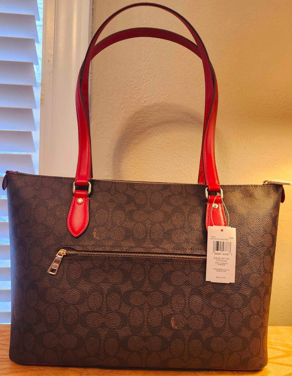Authentic NEW Coach Gallery Tote Bag in Signature Canvas