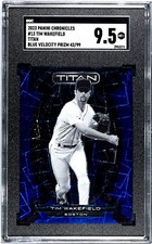 2023 Panini Chronicles Titan #13 Tim Wakefield BLUE VELOCITY PRIZM /99 SGC 9.5