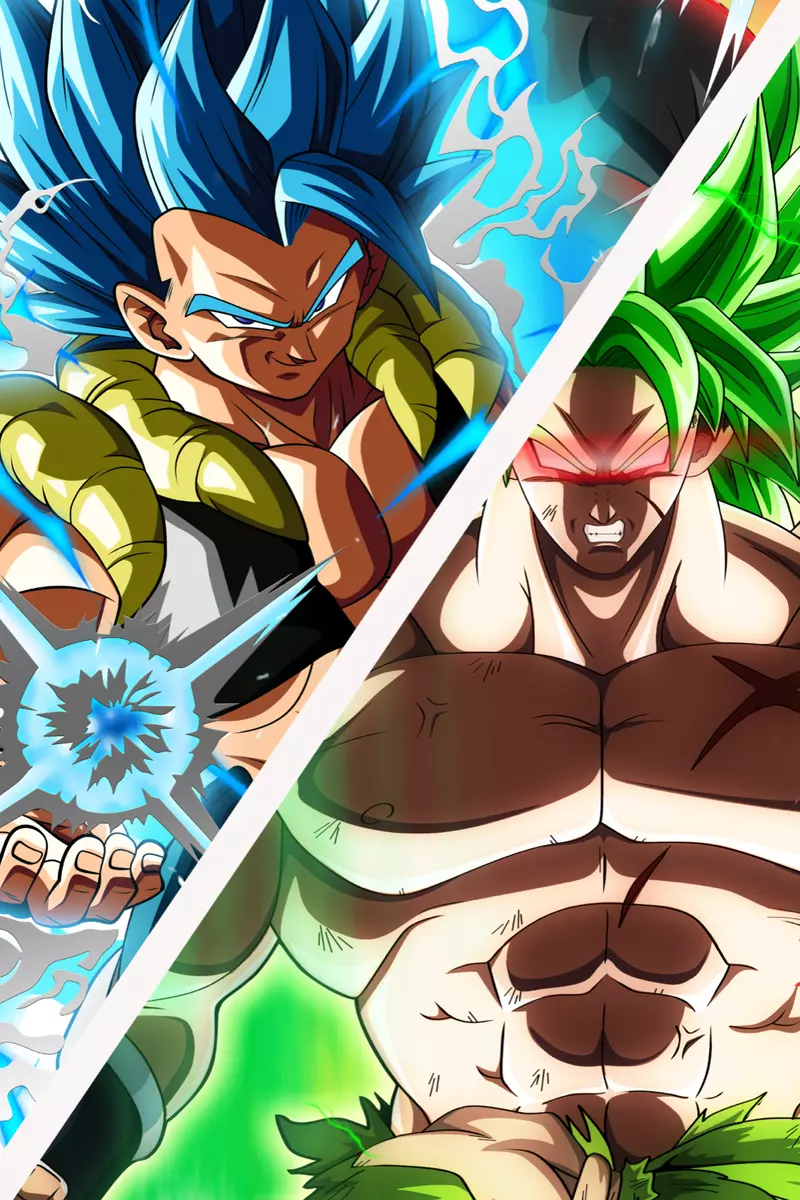 Dragon Ball Broly versus Gogeta Blue Poster 12inx18in