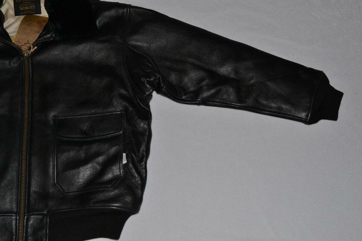 SCHOTT NYC G1S G-1 LEATHER FLIGHT JACKET BLACK ALL SIZES SCHOTT NYC G1S G-1 LEATHER FLIGHT JACKET BLACK ALL SIZES