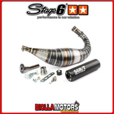 S6-96188951/BK Auspuff Stage6 R/T 90 - 100ccm CNC schwarz HM-MOTO D?rapage SM Comp?