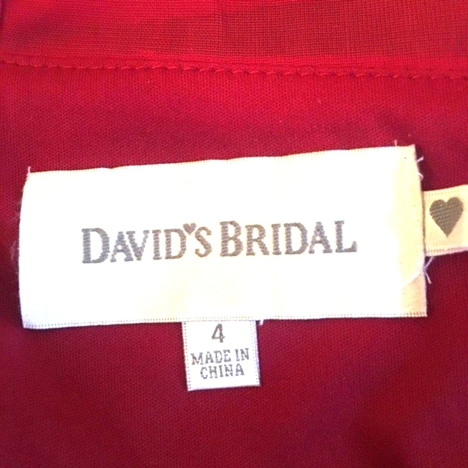 Abito da sposa Davids senza maniche rosso damigella abito formale San Valentino piccolo