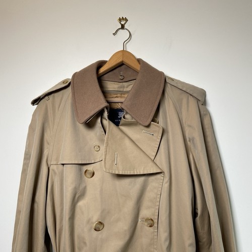 Burberry Classic Made in England Trench Coat Nova Check Wool Lined Tan Mens - Picture 2 of 14