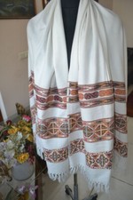CHRISTMAS GIFT HIMALYAN KULLU ETHNIC PASHMINA WRAP TRIBAL ART YAK WOOL SHAWL