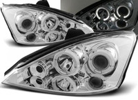 Scheinwerfer Paar Ford Focus 98-01 Angel Eyes Chrom