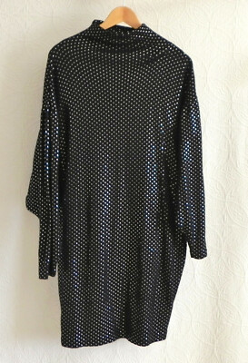Byblos Sweater Dress/Tunic Wool Blend Bat-Wing/Long Sleeve Made in Italy US 10