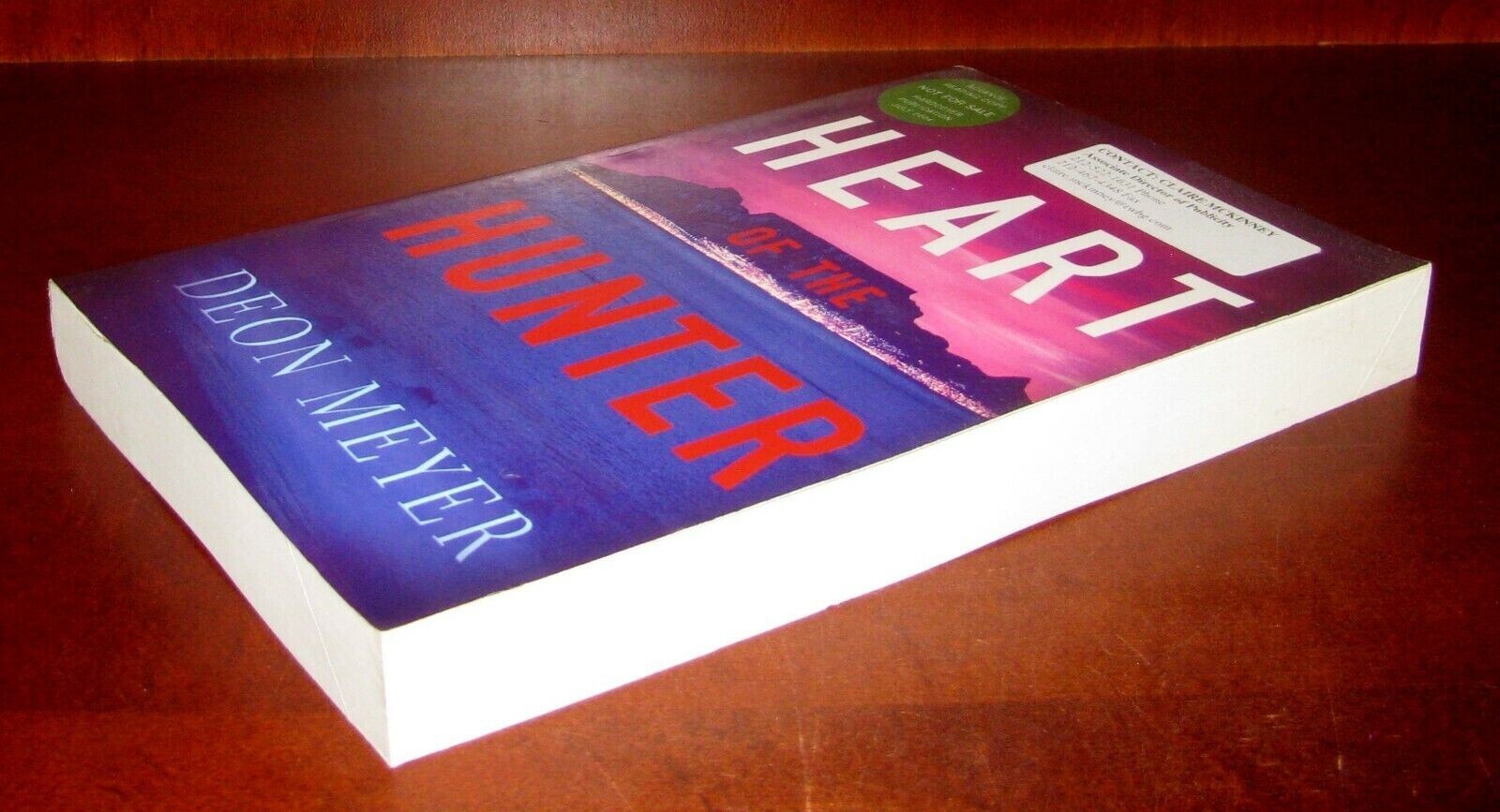 Heart of the Hunter Deon Meyer ARC Uncorrected Proof 1st Edition Paperback