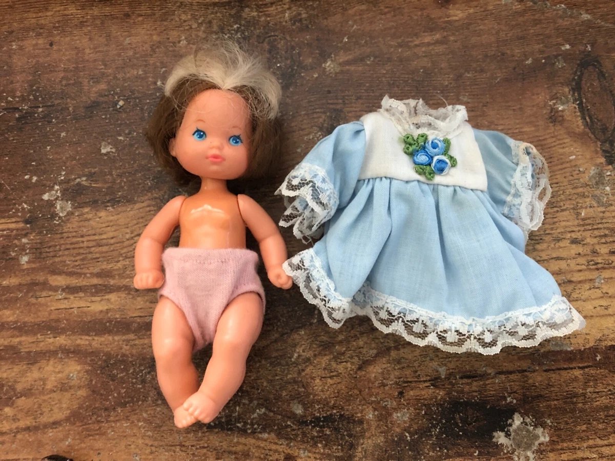 Vintage 1976 MATTEL Baby Doll barbie Heart Family Toddler w Dress | eBay