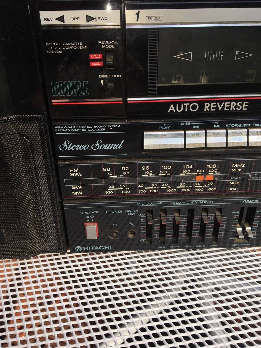 Hitachi TRK-555W Portable Component System High Quality Stereo