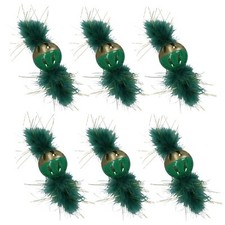 6PK Cat Kitten Christmas Gift Magical Forest Feather Ball Festive Play Toy