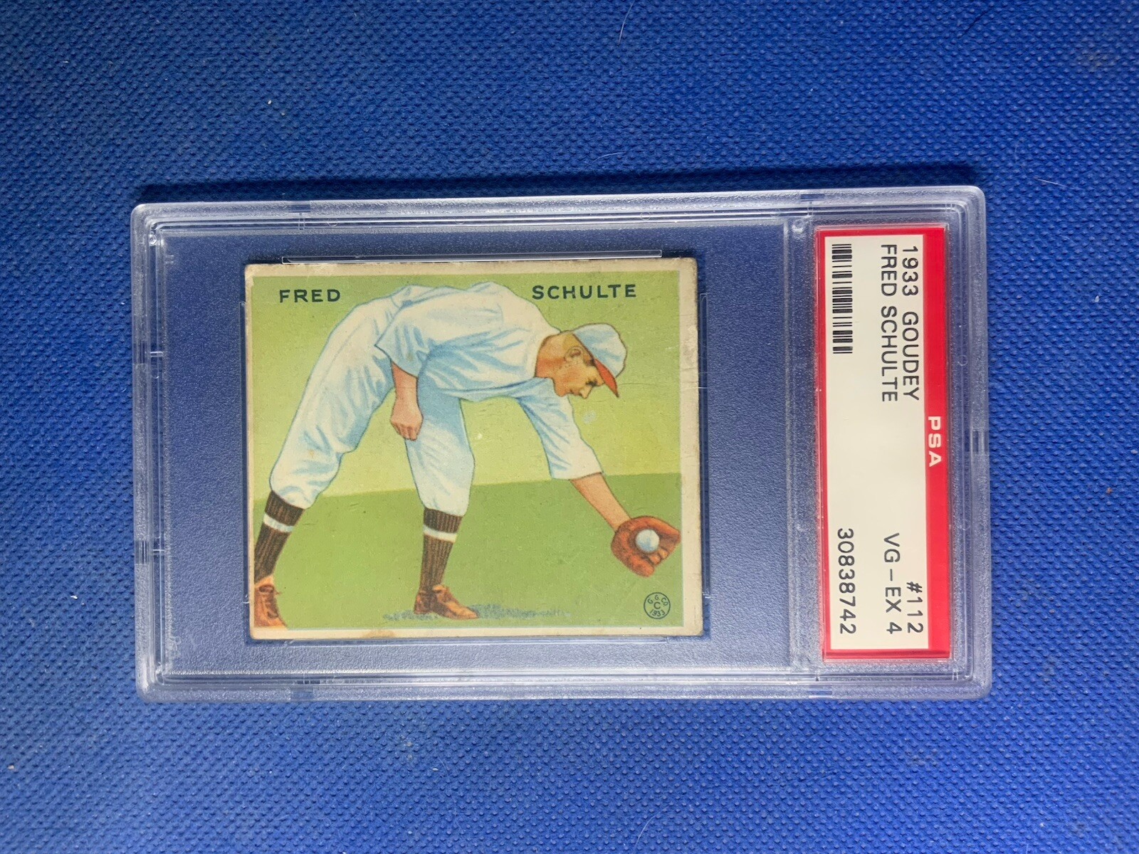 1933 Goudey Baseball #112 Fred Schulte PSA 4