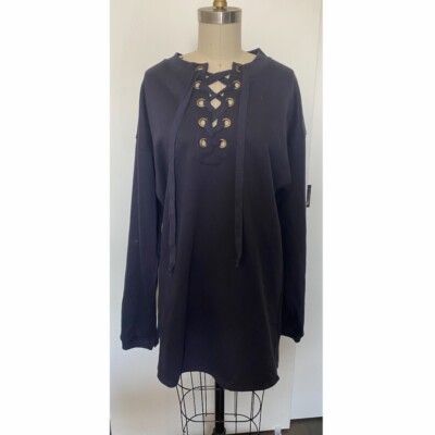 Storia front lace up sweatshirt dress. no tag but never worn. size small  but cou | eBay