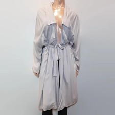 Nwt Jack Oversized Trench Coat Womens Size Medium Gray Flowy Slouchy Belted