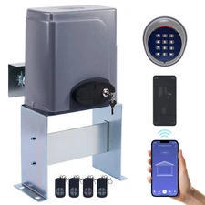 CO-Z 1800lb Automatic Sliding Gate Opener with Keypad & 4 Remotes & APP Control