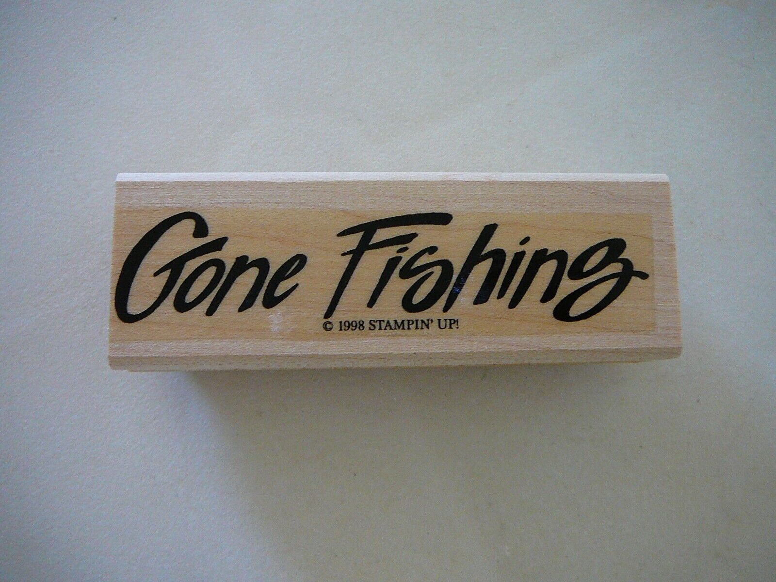 "Gone Fishing" Stampin' Up! 1998 Rubber Stamp