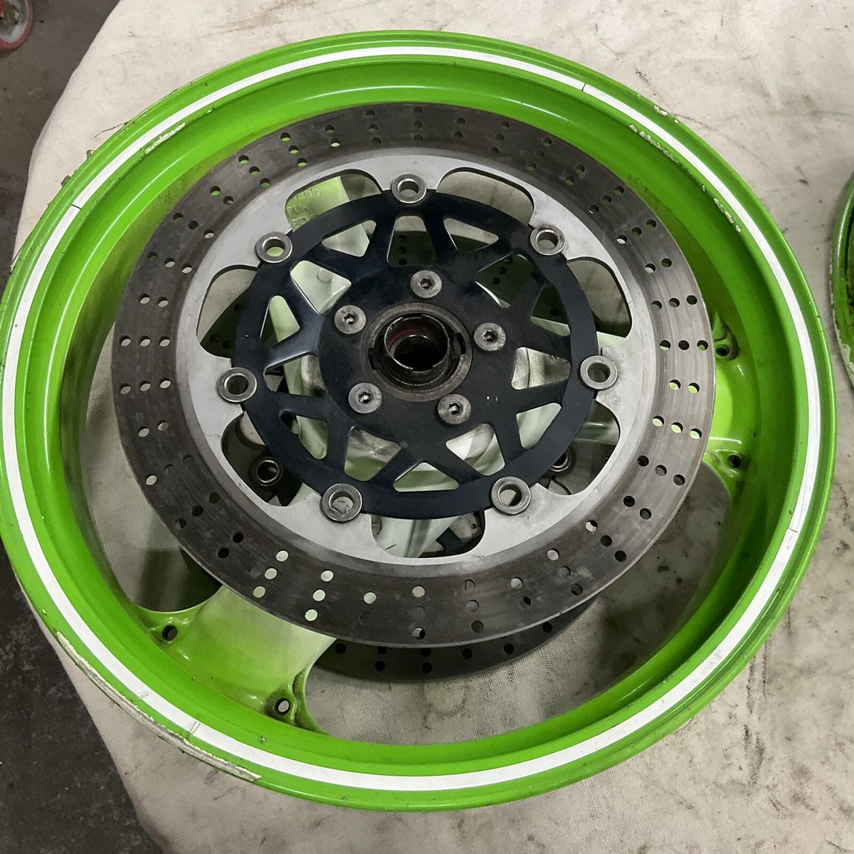 KAWASAKI ZX7R OEM WHEEL SET ZX7 Front Rear RIM Brake Rotors KAWASAKI ZX7R OEM WHEEL SET ZX7 Front Rear RIM Brake Rotors