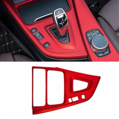 Central Console Gear Shift Panel Cover For BMW 3 4 Series GT 2013-2019 Matt Red