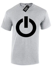 Power Sign Novelty Party On Off Workout Fitness New Unisex T-Shirt